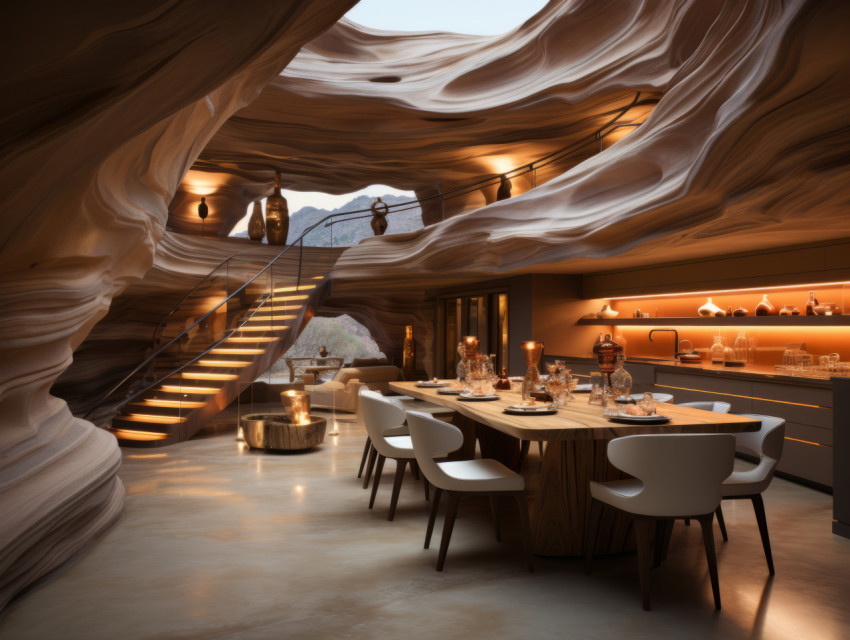 A modern luxury kitchen inside of Antelope Canyon | Unreal Images ...