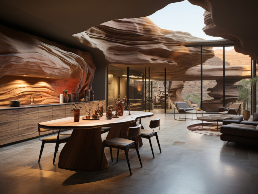 A modern luxury kitchen inside of Antelope Canyon | Unreal Images ...