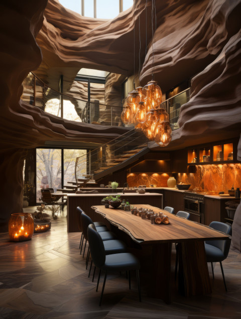 A modern luxury kitchen inside of Antelope Canyon | Unreal Images ...