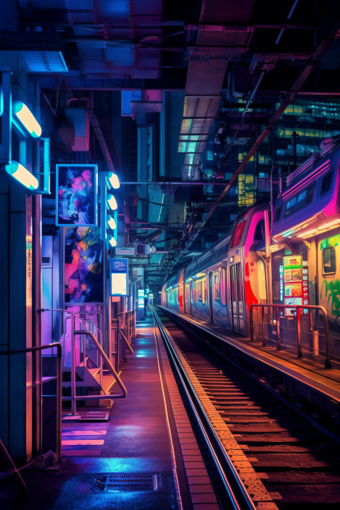Neon Shibuya Station Tokyo Unreal Images Free AI Generated Images neon-shibuya-station-tokyo-unreal-images-free-ai-generated-images